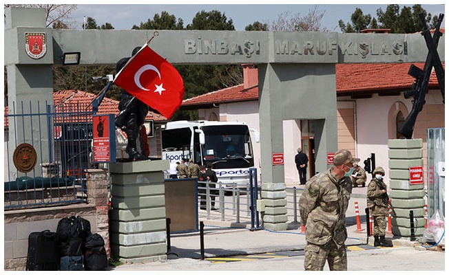 Burdur'da karantinaya alınan asker sayısı 670'e yükseldi