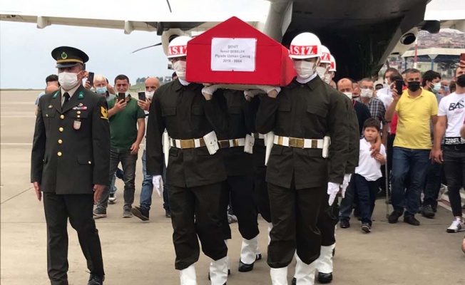 Şehit Uzman Çavuş Şebelek’in cenazesi, Trabzon’da