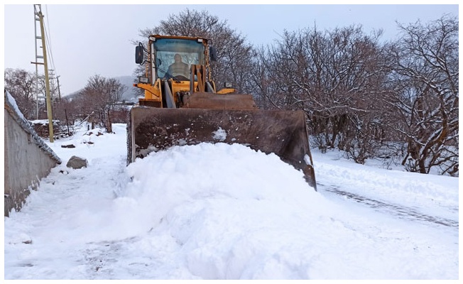 Kar kalınlığının 20 santime ulaştığı Posof'ta okullar tatil