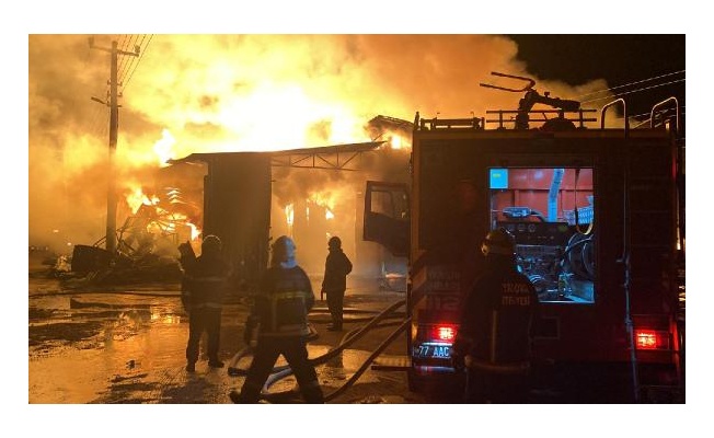 Yalova'da kereste fabrikasında yangın