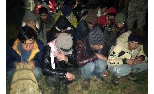 Van'da, tarlada 57 kaçak göçmen yakalandı