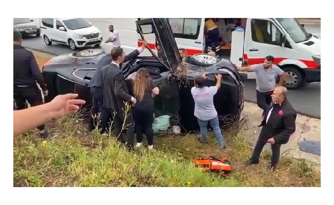Şentop'un koruma ekibi kaza yaptı