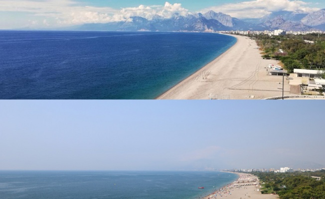 Nem oranı yüzde 85'e yükseldi, Antalya'yı nem bulutları kapladı