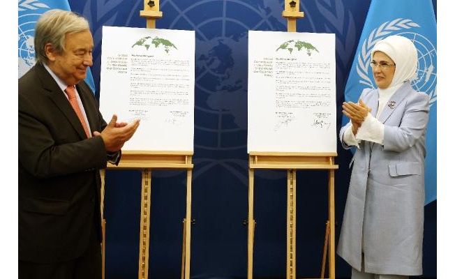 Guterres ve Emine Erdoğan, ‘Sıfır Atık Projesi’ için iyi niyet beyanı imzaladı
