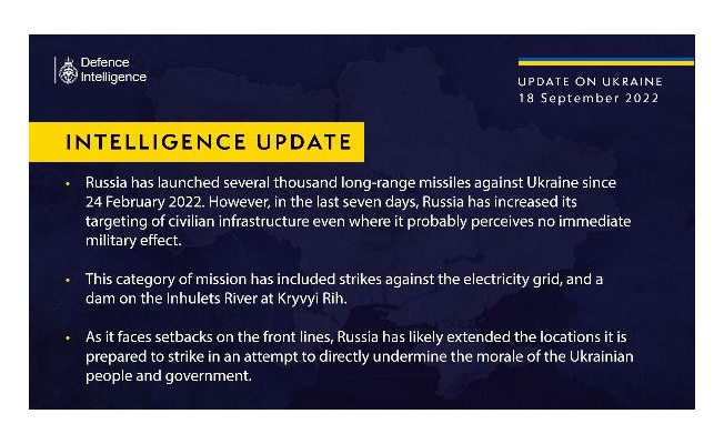 İngiltere Savunma Bakanlığı: Rusya sivil altyapıya yönelik saldırılarını artırdı