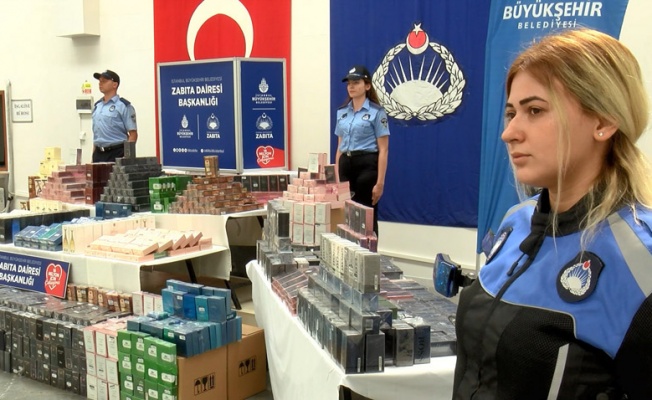 İstanbul'da zabıta ekipleri 14 bin 215 şişe sahte parfüm ele geçirdi