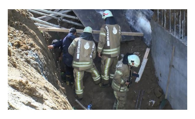 Maltepe'de inşaat alanında göçük: 2 yaralı 