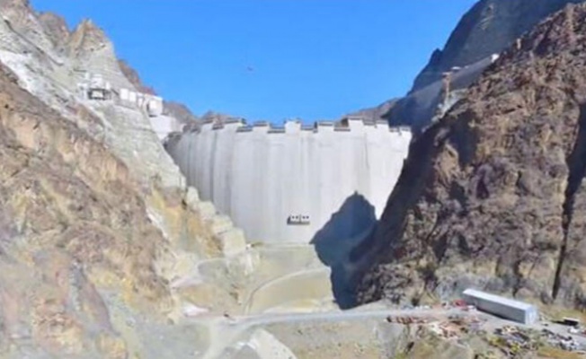 Yusufeli Barajı'nda su yüksekliği 57 metreye ulaştı