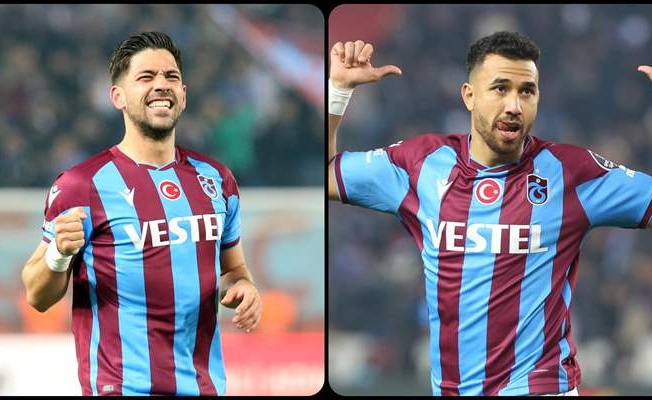 Trabzonspor'un golcüleri Bakasetas ve Trezeguet