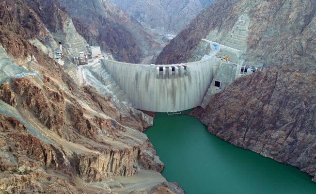 Yusufeli Barajı'nda su yüksekliği 60 metreye ulaştı