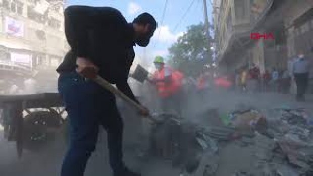 Gazze'de temizlik seferberliği